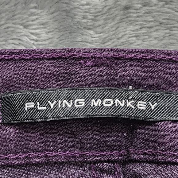Flying Monkey Jeans Womens 26 Purple Low Rise Skinny Leg Ankle Stretch Denim - Picture 5 of 13